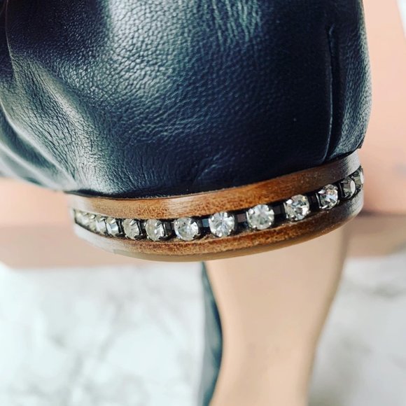 Miu Miu bow ballerina flat with crystal heel size 37 - Picture 4 of 7